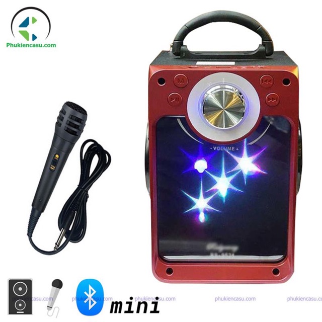 Loa Kéo Bluetooth Karaoke Kimiso S2 Tặng Kèm 1 Mic Hát Có Dây Cắm Trực Tiếp
