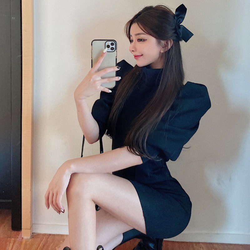 Váy body ulzzang dây khoét lưng đuôi cá dự tiệc