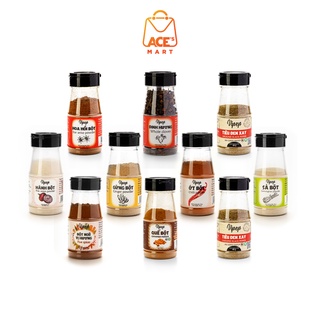Gia vị vipep nguyên chất nấu ăn, cho bé ăn dặm - tỏi bột, hành bột, sả bột, quế bột, ớt bột, ngũ vị hương, tiêu xay