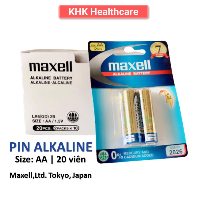 Hộp 10 vỉ pin Maxell Alkaline AA