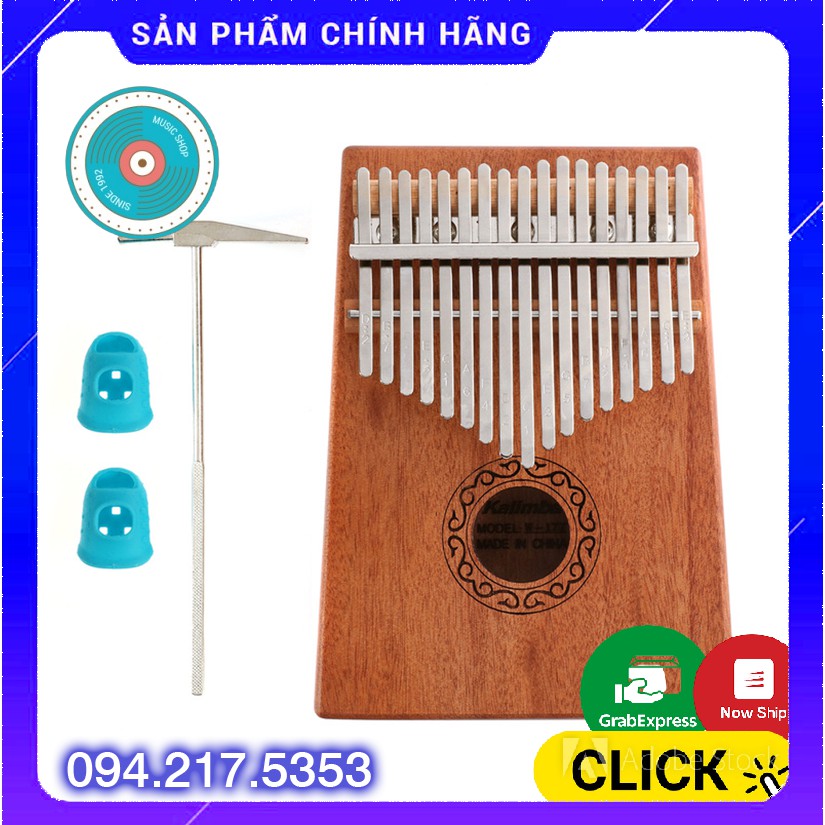 Đàn kalimba chính hãng chọn lọc cho bạn mới tập chơi Tặng phụ kiện búa chỉnh âm EMM0707