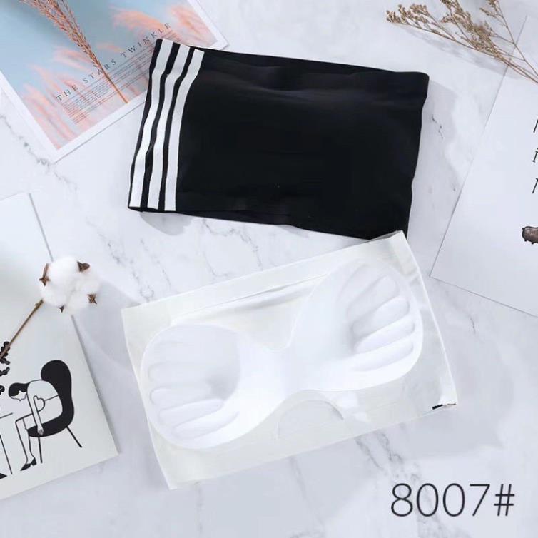 Áo Lót Quây. Áo Ngực bra ống su sọc kẻ 3 sọc có mút ngực