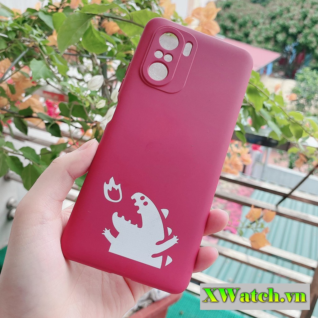 Ốp lưng chống bẩn cao cấp logo khủng long Redmi K40 / K40 pro / F3 K20 K20 pro K30 K30 pro M11 lite Mi 12 lite