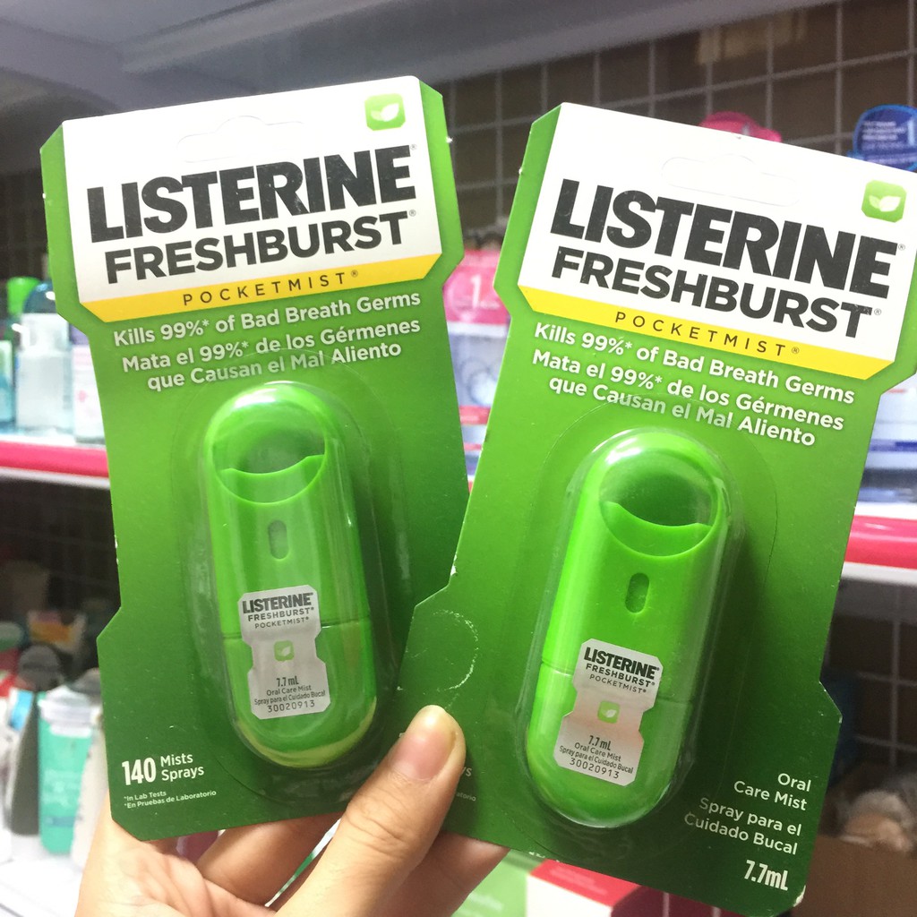 XỊT THƠM MIỆNG LISTERINE FRESHBURST POCKETMIST 7.7ML