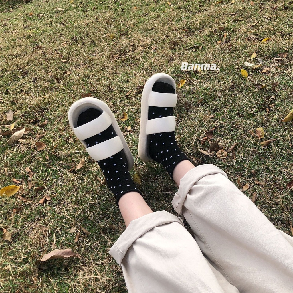 Tất cao cổ chấm bi cổ nhún Bibi G2-03