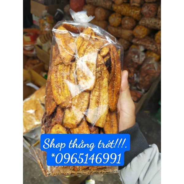 500g chuối sấy mè gừng giòn tan 35k
