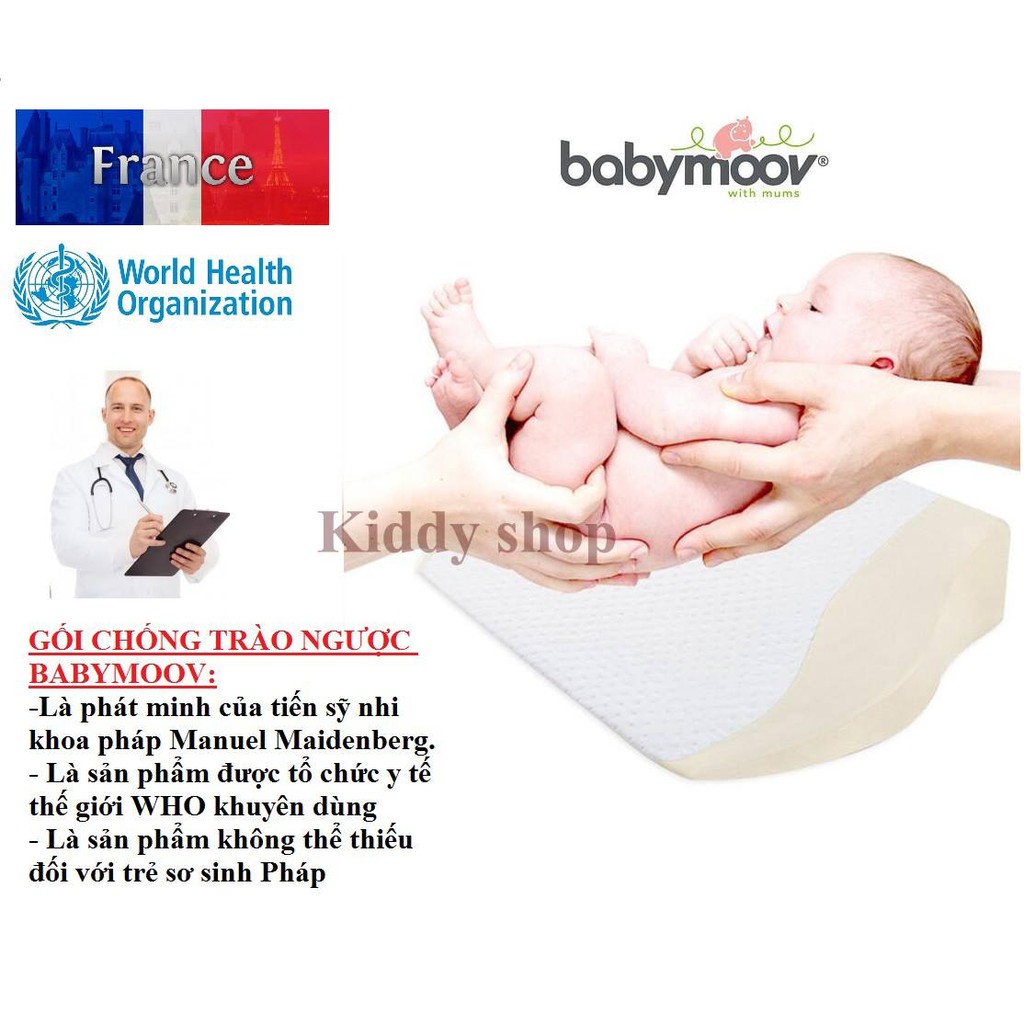 Gối chống trào ngược babymoov -  màu vàng