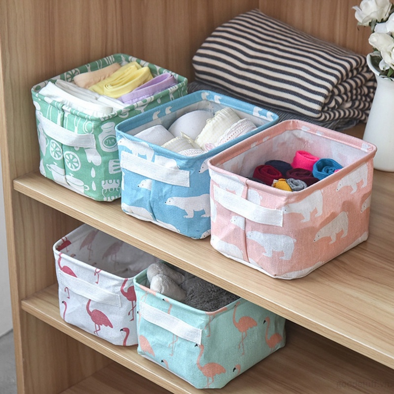 Giỏ Đựng Mỹ Phẩm Để Bàn Chống Thấm Nước Có Tay Cầm Tiện Dụng