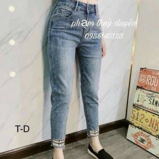 Quần bò baggy rách nhẹ