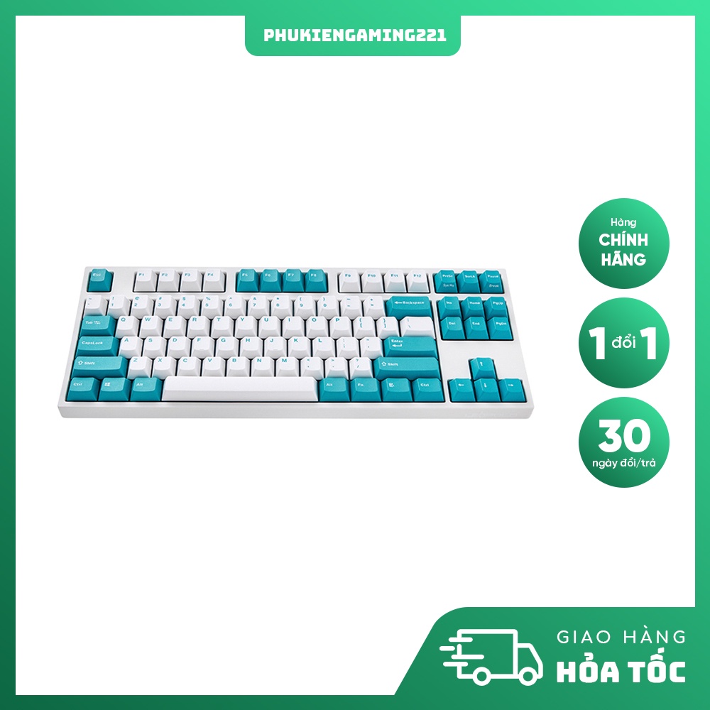 Bàn Phím Cơ Chơi Game Máy Tính Có Dây - Leopold FC750R PD White Mint - Hàng Chính Hãng