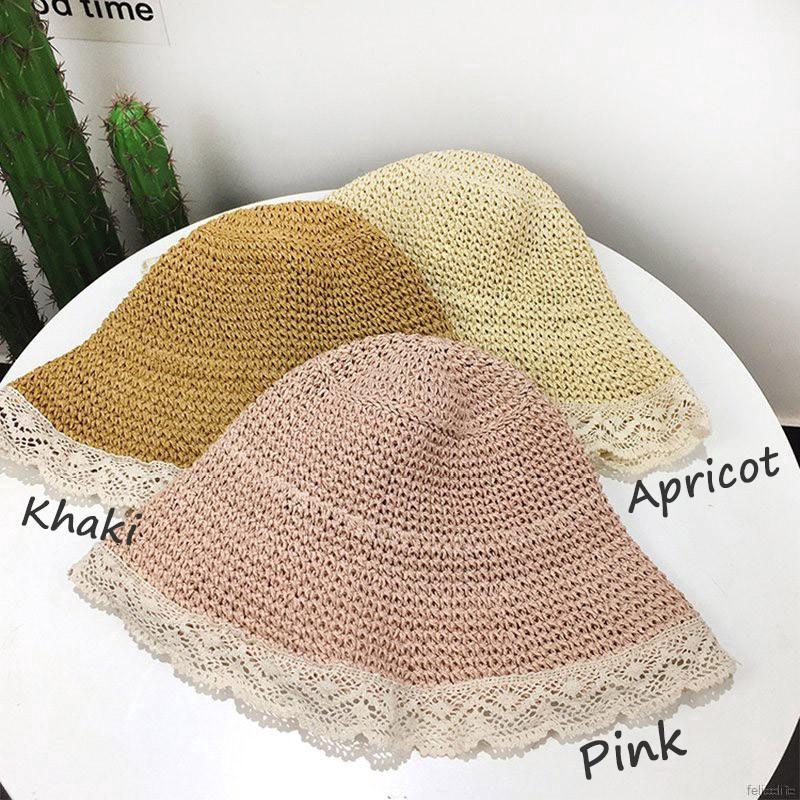 Mũ tai bèo viền ren thời trang mùa hè