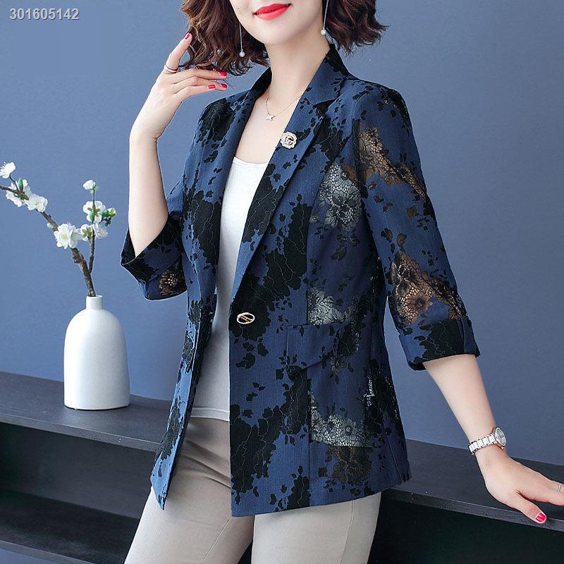 Áo Khoác Vest Phối Ren Dáng Ôm Phong Cách Hàn Quốc Thời Trang Xuân Hè Cho Phụ Nữ Trung Niên 8 Ngày