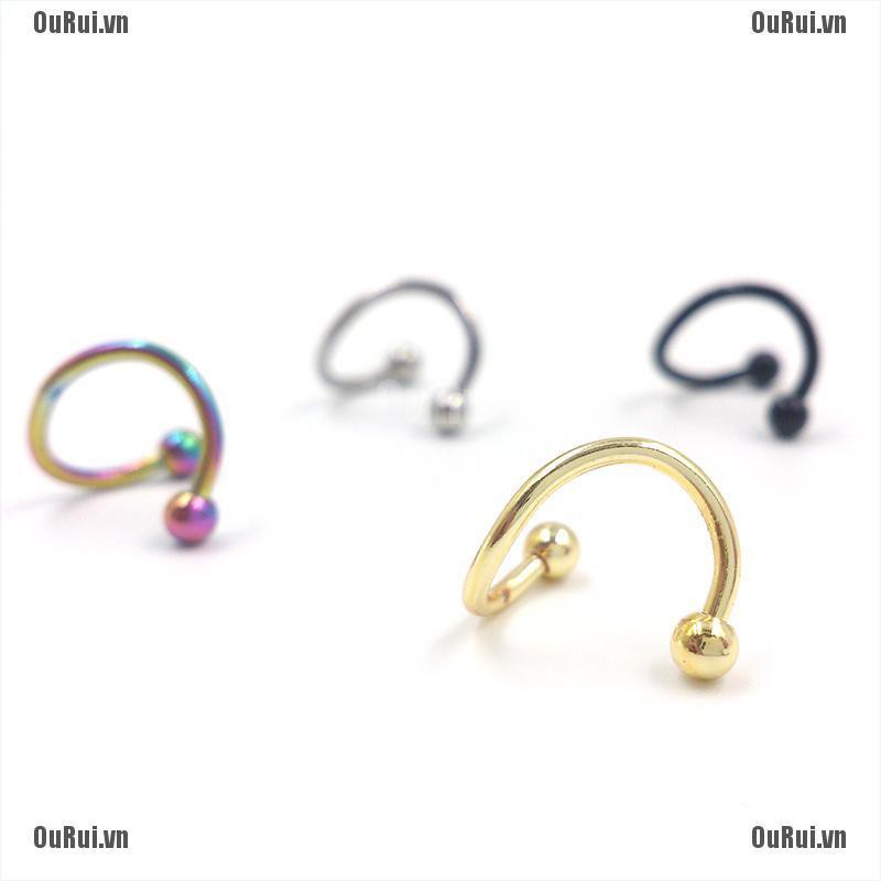 Set 4 khuyên mũi / môi / tai bằng thép không gỉ cá tính thời trang