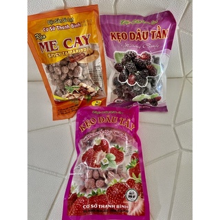 Kẹo ô mai me cay/dâu tằm/dâu tây đặc sản đà lạt túi 300g