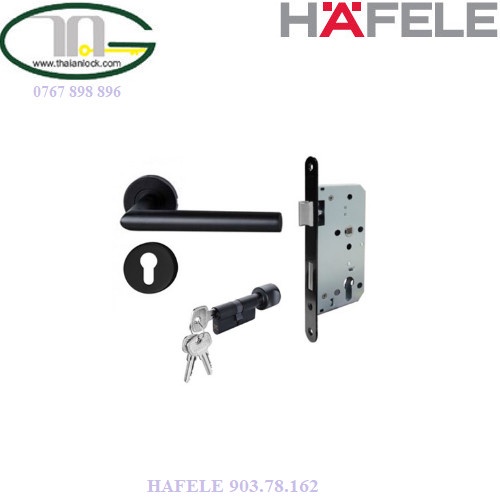 Tay nắm cửa inox đen mờ Hafele 903.78.162