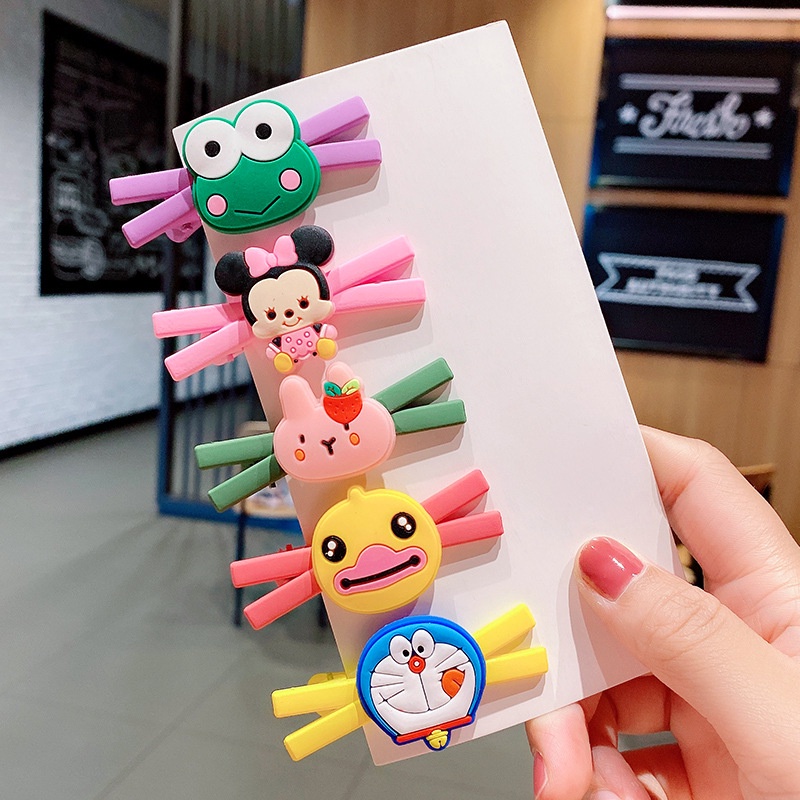 Sét 10 kẹp tóc hoạt hình, trái cây đáng yêu cho bé
