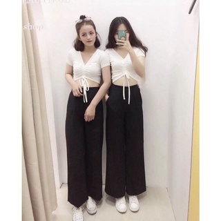Quần đũi dài ống rộng nữ thời trang