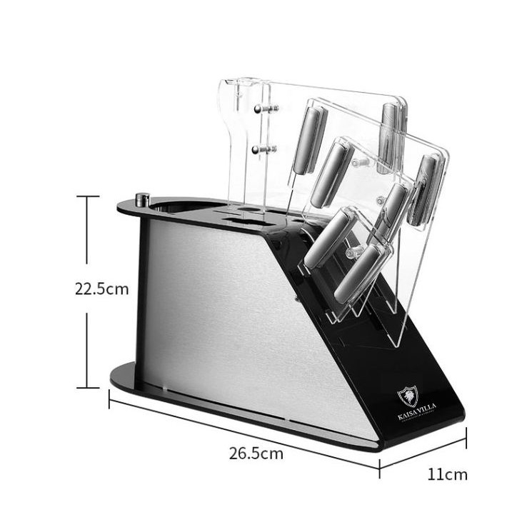 Bộ dao nhà bếp 11 món Kaisa Villa cao cấp đa năng Inox, chống gỉ siêu sắc bén, siêu bền KV9904, kèm giá đỡ