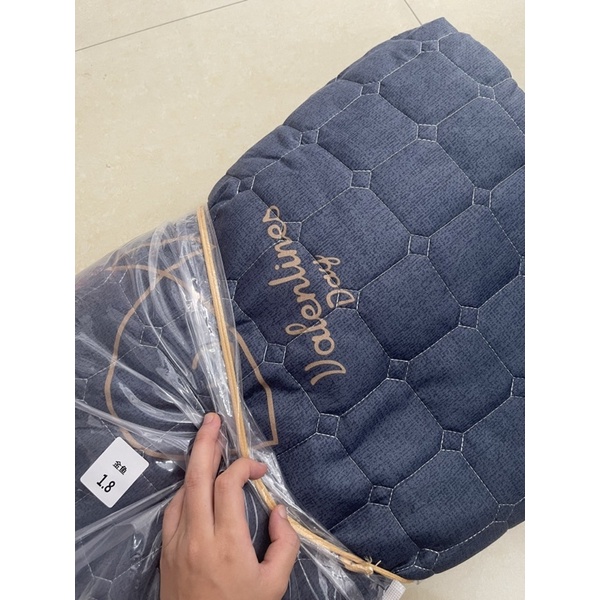 Ga giường và vỏ gối bọc đệm cotton đũi trần, thảm bọc đệm trần bông thoáng mát thấm hút mồ hôi tốt, bảo vệ đệm