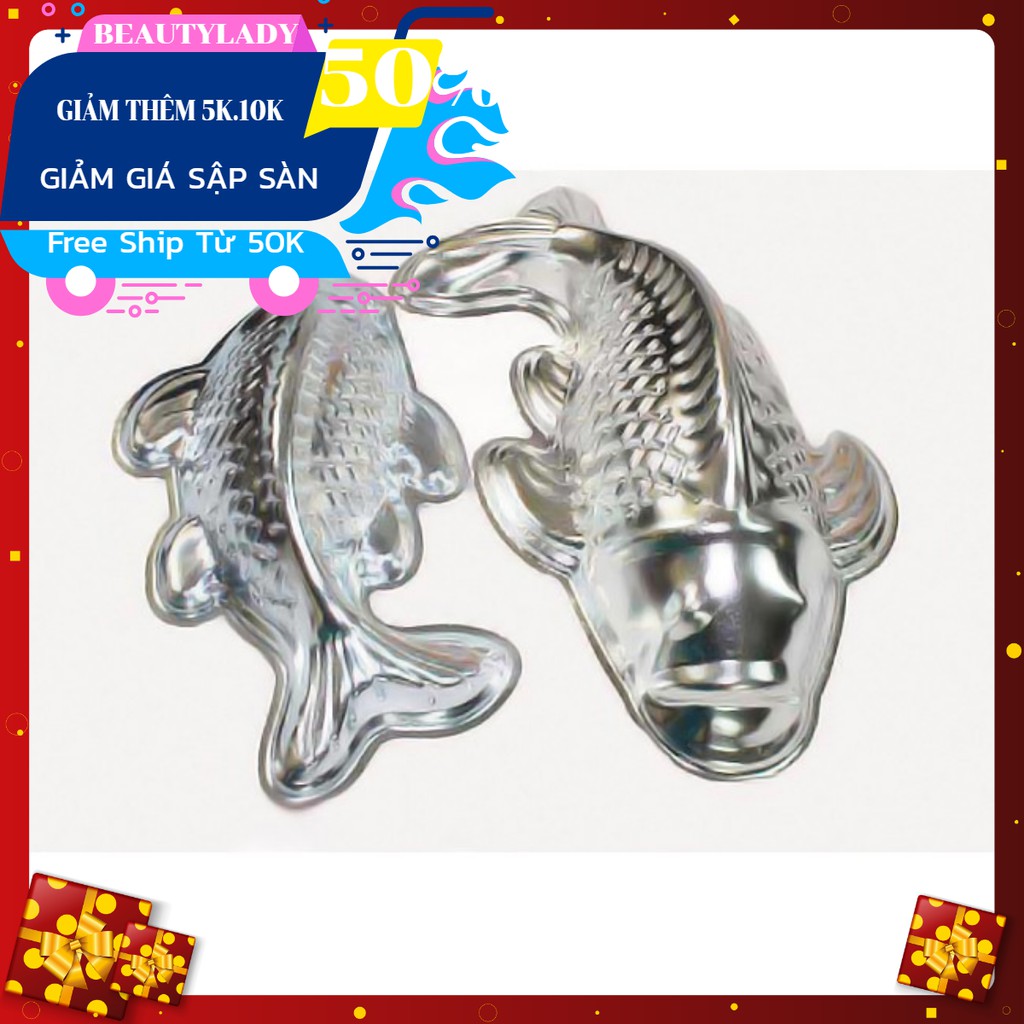 Combo 2 Khuôn Đổ Rau Câu Hình Cá Chép Cao Cấp