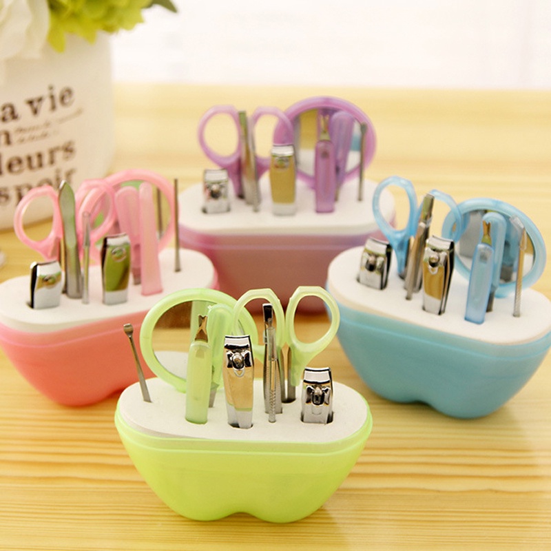 Bộ Dụng Cụ Cắt Vệ Sinh Móng Tay 9 Món HÌnh Quả Táo Siêu Tiện Lợi An Toàn Có Thể Mang ĐI Xa