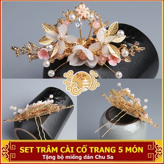 Set trâm cài cổ trang 5 món Tĩnh Vân Các (có sẵn)