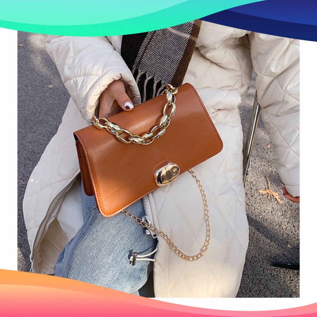 Túi xách nữ đeo chéo da trơn khóa tròn thời trang thanh lịch siêu xinh TX28 túi đeo vai T.xách Chip Xinh