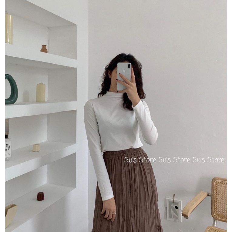 ÁO GIỮ NHIỆT CHẤT LEN MỊN CỔ 3CM CÓ LÓT NHUNG SIÊU ĐẸP
