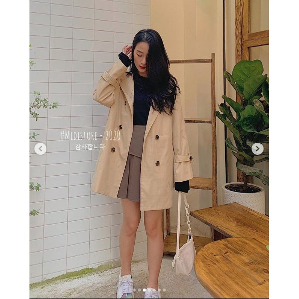 Áo Trend coat 8 cúc (596) (Ảnh/Video tự chụp)