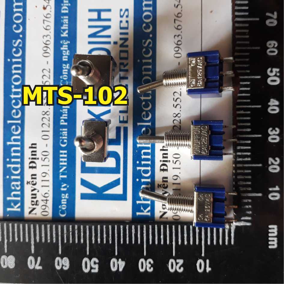 5 cái CÔNG TẮC GẠT 2 VỊ TRÍ MTS-102, 3P, 2 TRẠNG THÁI lỗ 6mm kde1950