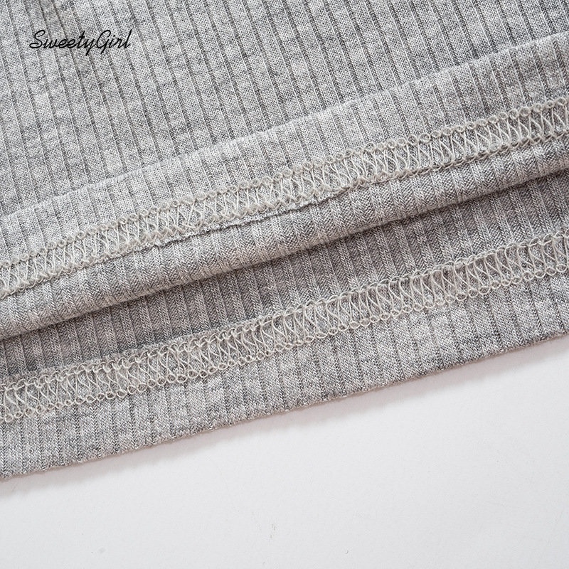 Áo Croptop Tay Dài Cổ Chữ U Màu Xám Trơn Thời Trang 2022 Quyến Rũ Cho Nữ