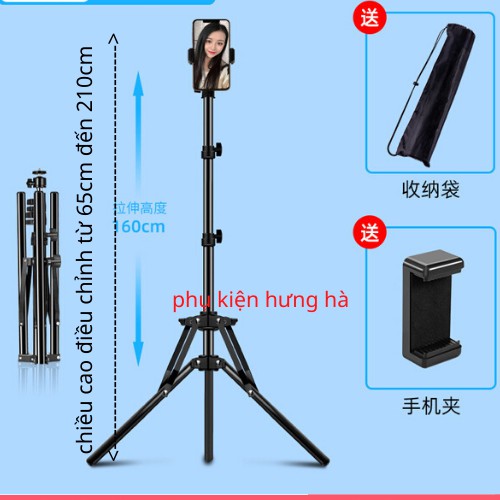 cây livestream,giá đỡ livestream,quay tiktok 3 chân tripod cao từ 65cm đến 2m+kẹp điện thoại thông minh+remote bluetooth | BigBuy360 - bigbuy360.vn
