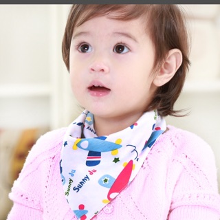 Combo 200 khăn yếm cotton 100% cho bé có cúc bấm
