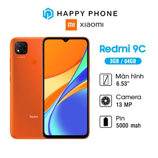 Điện thoại Xiaomi Redmi 9C (3GB/64GB) - Hàng chính hãng, có sẵn tiếng việt, Mới 100%, Bảo hành 18 tháng