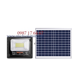Đèn Năng Lượng Mặt Trời, Đèn Pha JinDian JD-8840L Công Suất 40W - Mẫu Mới 2020, Khung Nhôm, Chip Led 