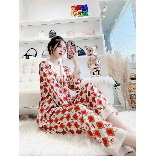 BỘ PIZAMA LỤA XƯƠC CAO CẤP TIỂU THƯ