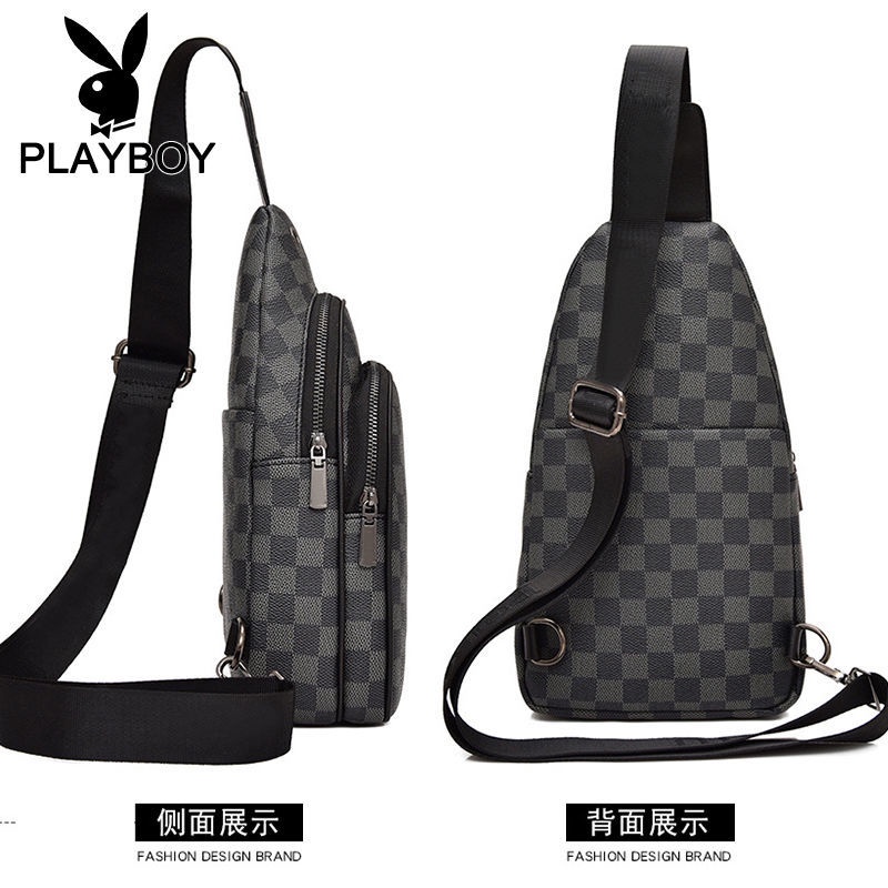 Cái túiTúi đeo ngực cho nam Playboy vai Ba lô Giải trí Đa chức năng Messenger của Hàn Quốc Thương hiệu Tide nhỏ