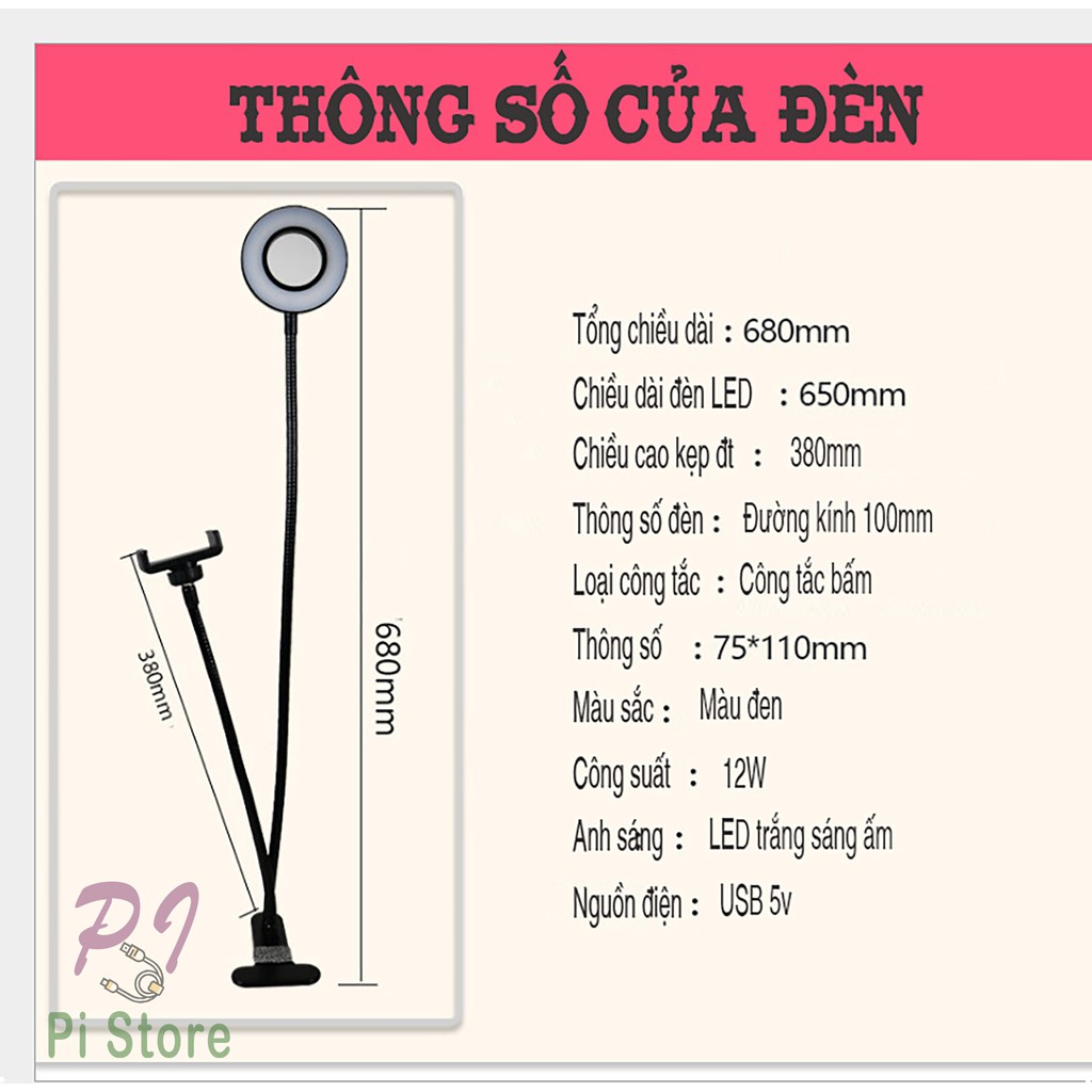 [Bán Lỗ Xả Kho] Đèn led LIVE STREAM để bàn 3 trong 1 ĐA NĂNG bộ dụng cụ hỗ trợ LIVE STREAM chuyên nghiệp | BigBuy360 - bigbuy360.vn