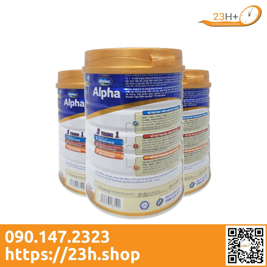 Sữa bột Dielac Alpha 4 900g (2- 6 tuổi)