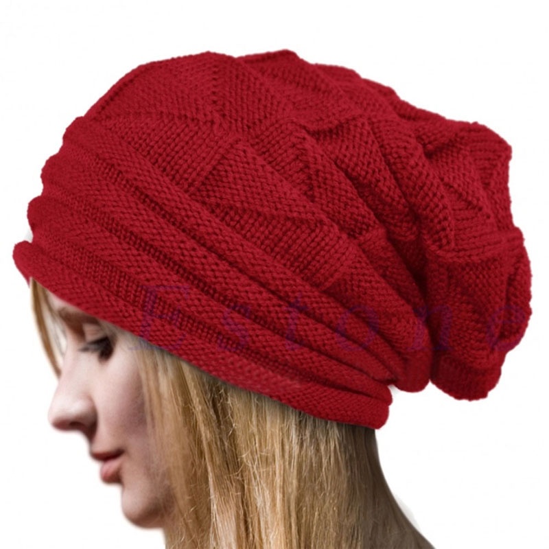 Mũ Beanie Dệt Kim Oversize Thời Trang Cho Nam Nữ
