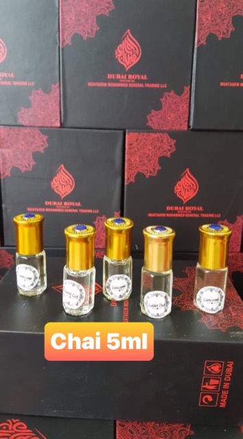 Test lăn 1ml dùng thử Tinh dầu nước hoa Dubai đậm đặc