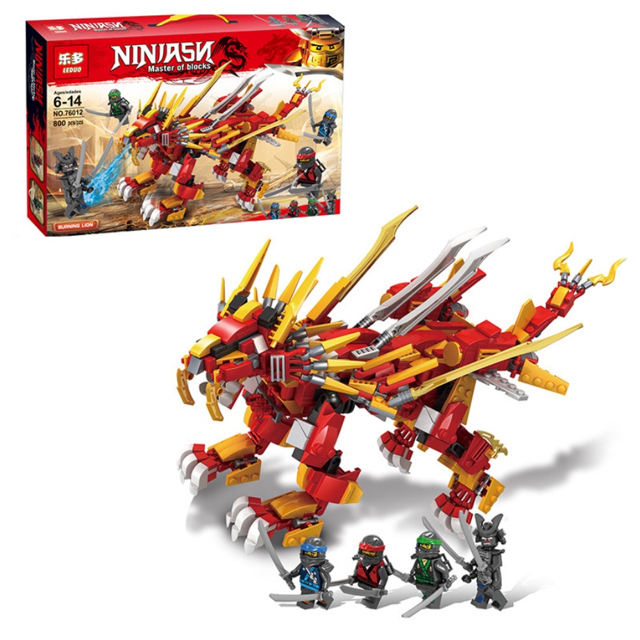 [800 Chi Tiết] Bộ Đồ Chơi Xếp Hình Lego Ninja Rồng Cho Bé ninjago, Lego Dragon