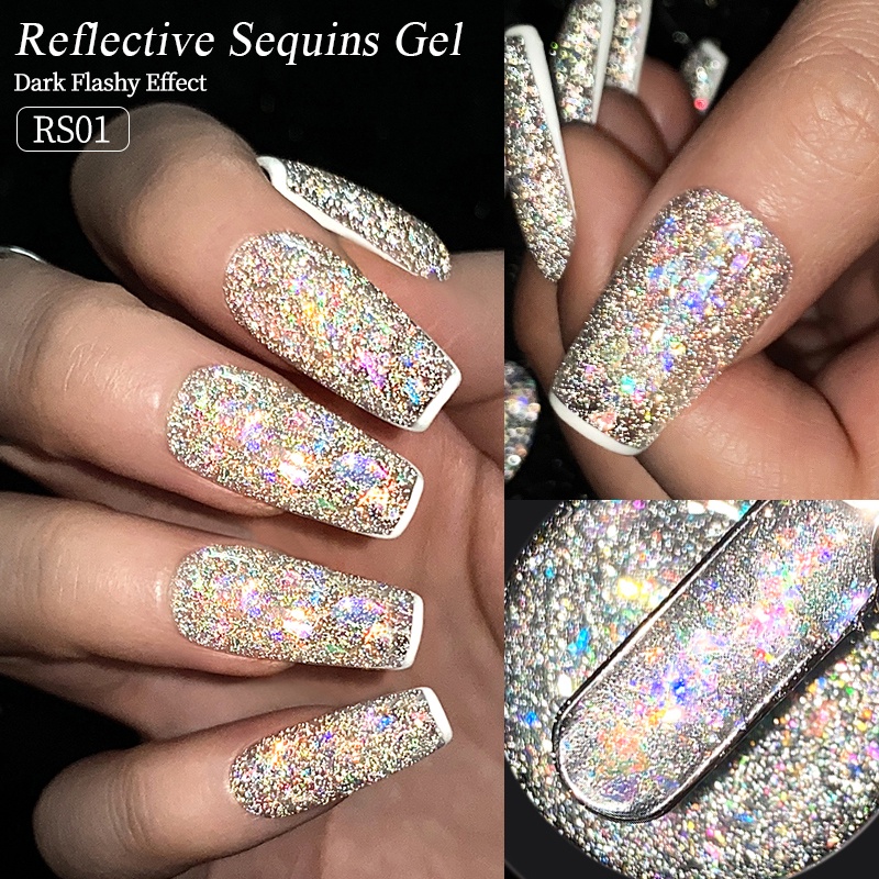 Gel sơn móng tay BORN PRETTY màu sắc lấp lánh 5g