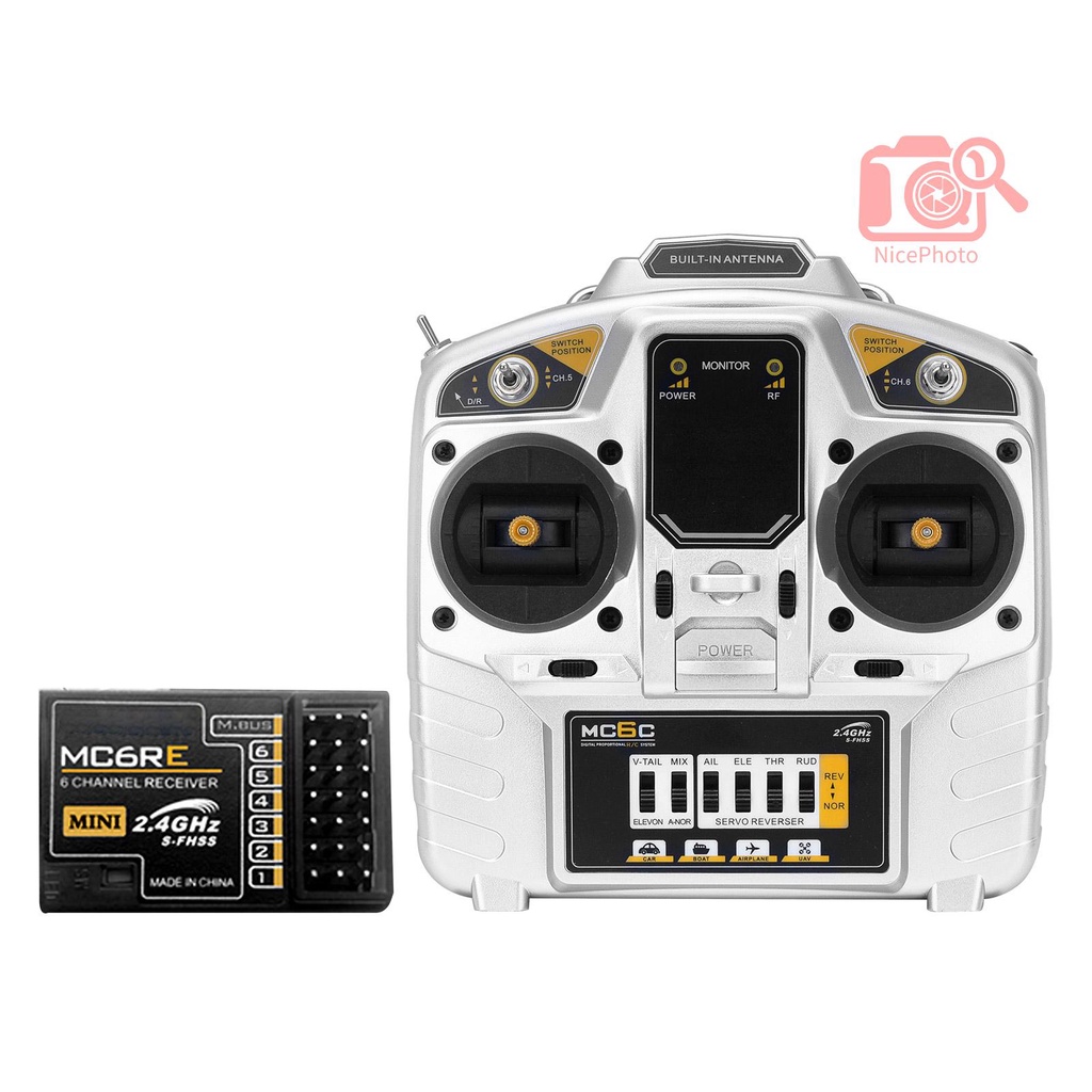 Bộ Truyền Tín Hiệu MC6C 2.4G S-FHSS 6CH Mode 2 MC6RE 6CH Cho Drone
