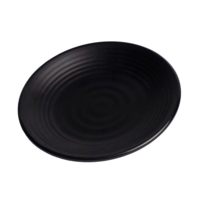 Dĩa tròn gân size 25cm nhựa Melamine Nhám (DG30N)