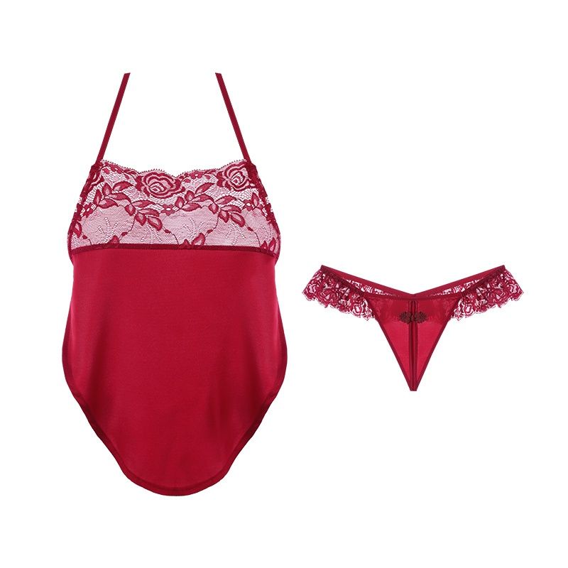🎀Đồ ngủ sexy 🎀đầm váy ngủ nữ 2 dây ren đồ gợi cảm kèm chip+quần lót--Freesize 40-55kg---015 | BigBuy360 - bigbuy360.vn