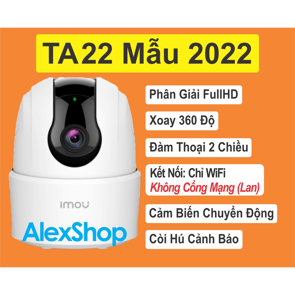 Camera Imou A42 / A22 / TA22 / TA42 2022 Quan Sát Thông Minh Báo Động Đàm Thoại 2 Chều - Chính Hãng