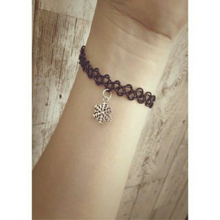 Vòng tay Tattoo kèm mặt hình bông tuyết ❄
