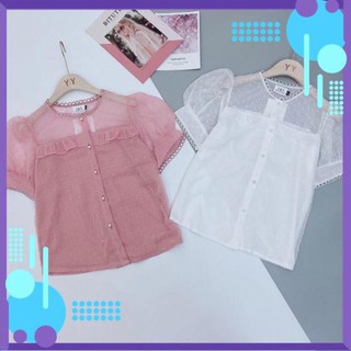 Oder ÁO SƠ MI REN HẠT 2 LỚP PHỐI BÈO