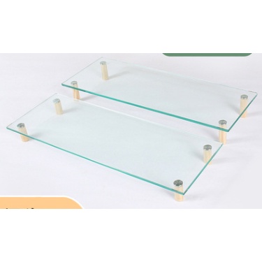 Kệ Nâng Màn Hình Kính Trong Suốt nâng màn hình để luôn đảm bảo người dùng được ngồi thẳng và đúng cách.